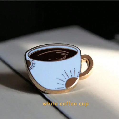 2pcs Iced Coffee Cup UV Printed Enamel Pin | Food Metal Badge | Coffee Brooch for Jewelry Accessory Gifts