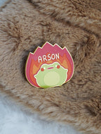 Cute Cartoon Arson Frog Enamel Pin