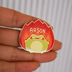 Cute Cartoon Arson Frog Enamel Pin