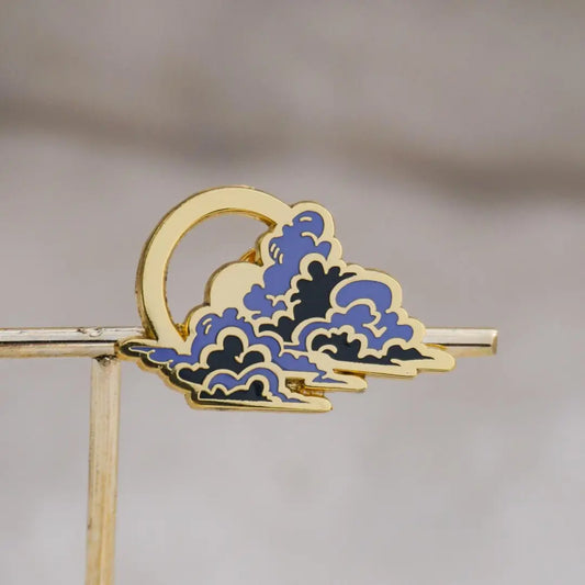 Cloud Novelty Enamel Brooch