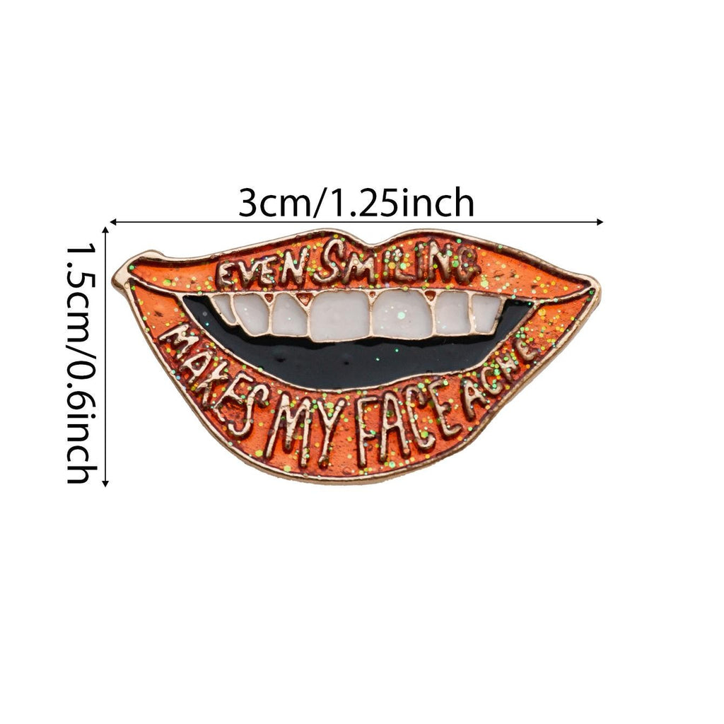 Lips Pin - Glitter Pin