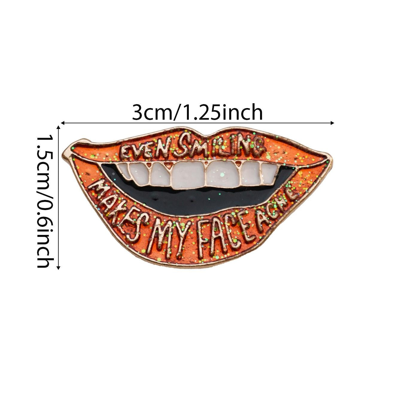 Lips Pin - Glitter Pin