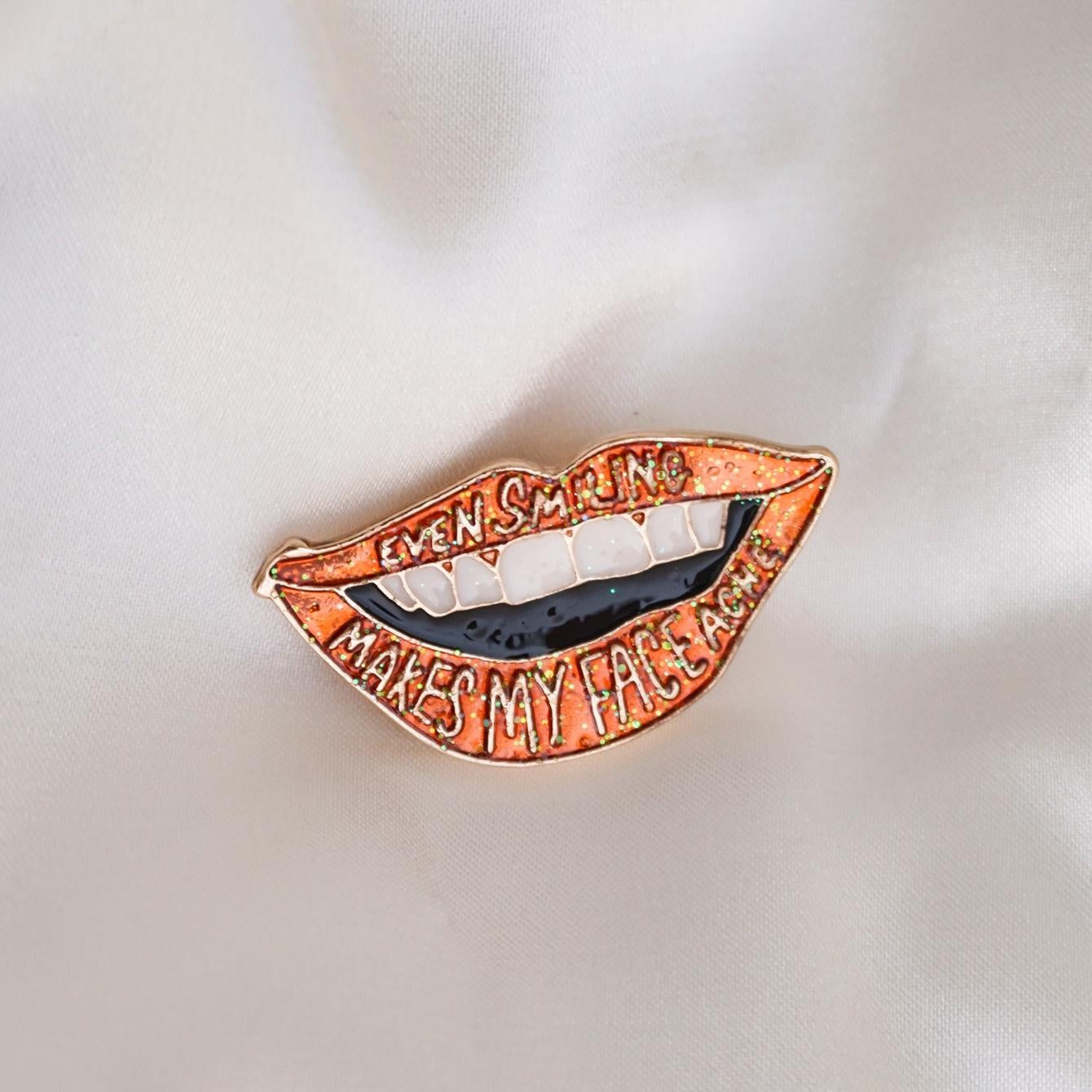 Lips Pin - Glitter Pin