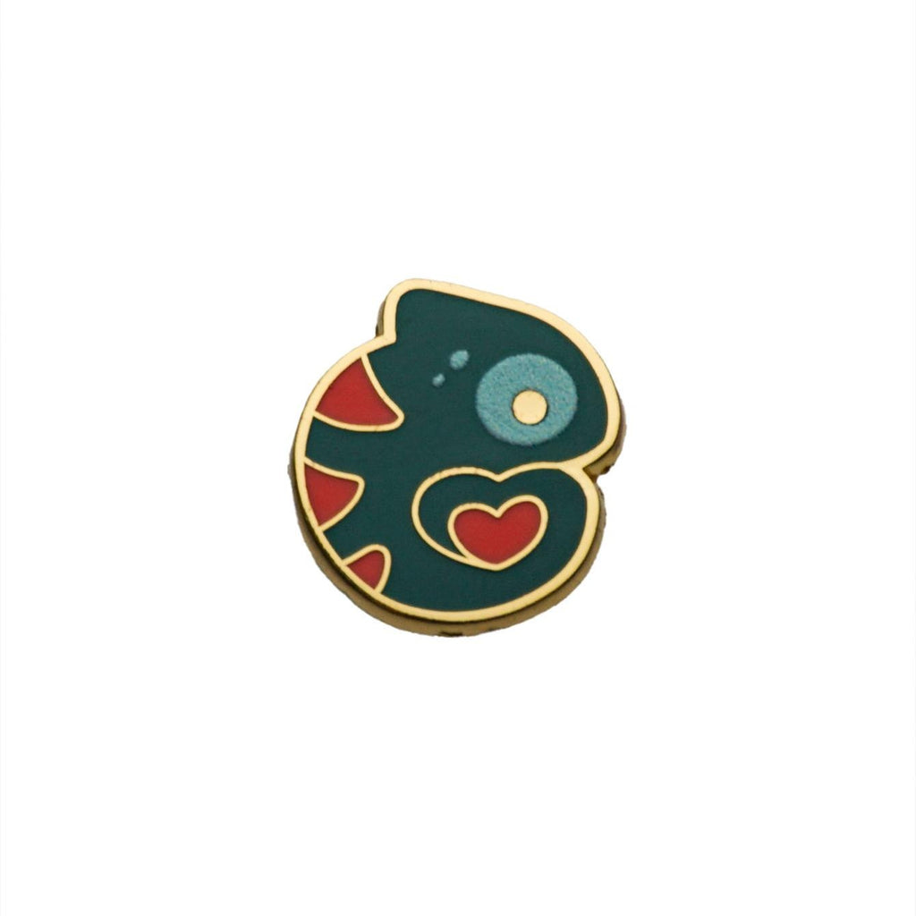 Tiny Love Chameleon Hard Enamel Pin