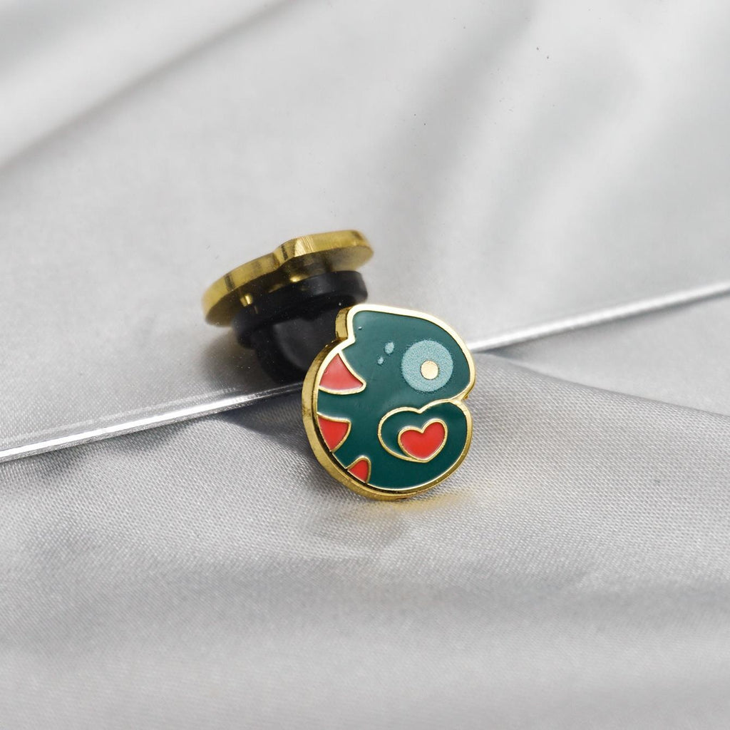 Tiny Love Chameleon Hard Enamel Pin