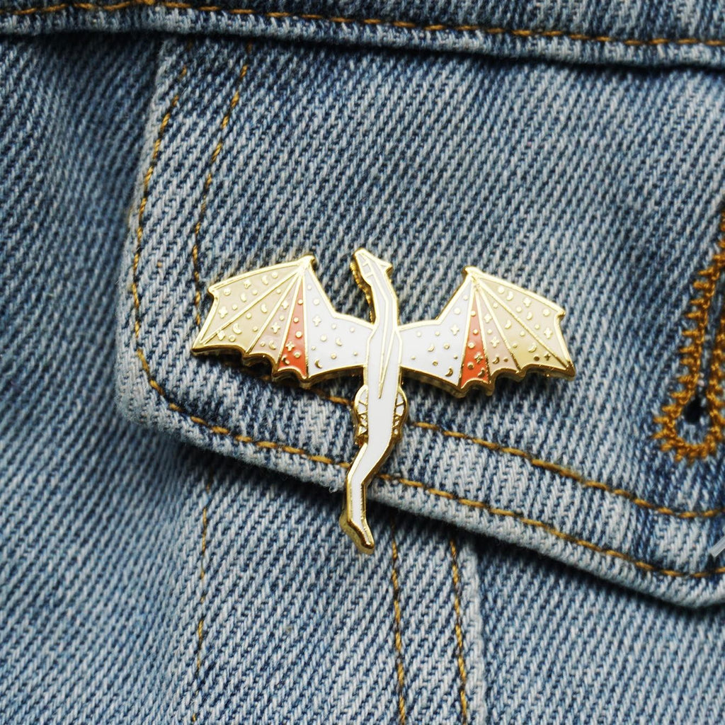 Orange Dragon Hard Enamel Pin
