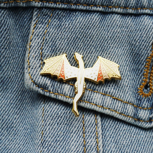 Orange Dragon Hard Enamel Pin