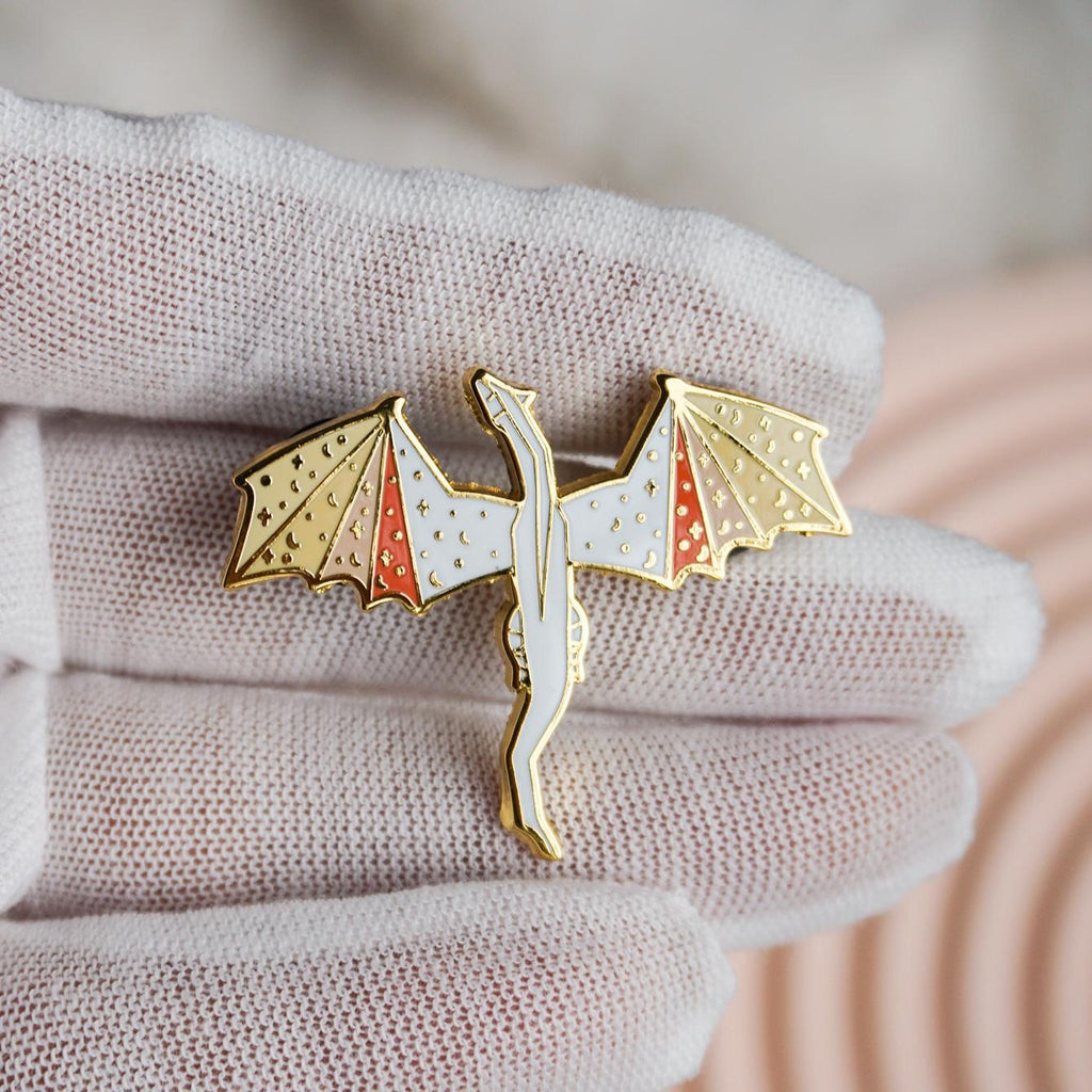 Orange Dragon Hard Enamel Pin