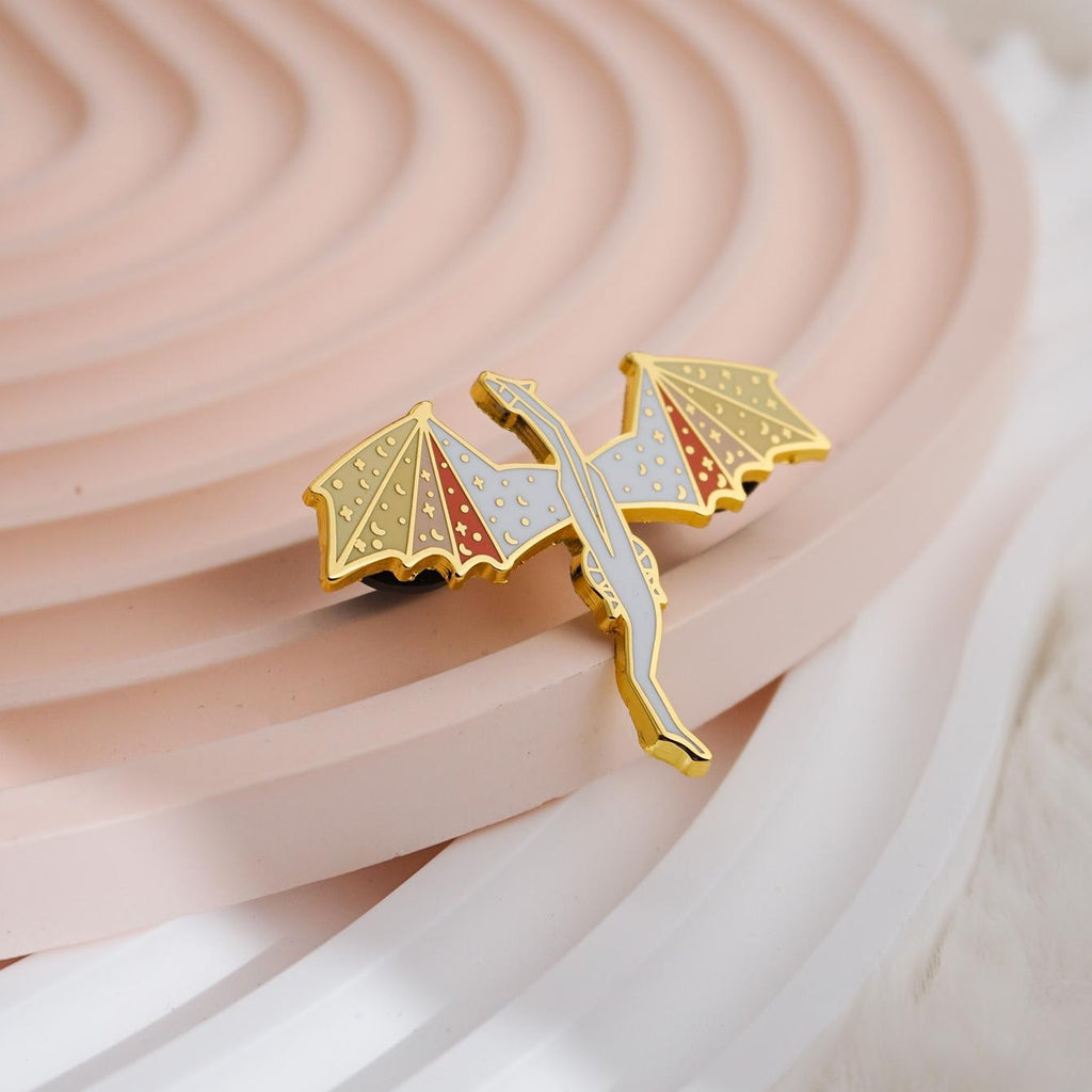 Orange Dragon Hard Enamel Pin