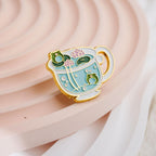 Animal Frog Lotus Leaf Cup Soft Enamel Pin