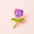 Violet Floral Delicate Hard Enamel Pin