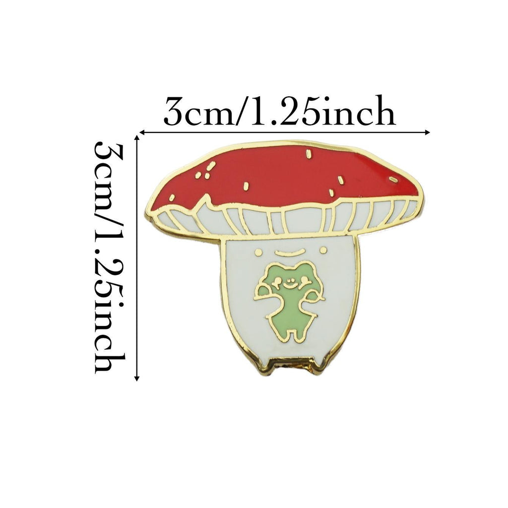 Mushroom and Froggo Hard Enamel Pin