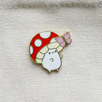 Mushroom and Froggo Soft Enamel Pin