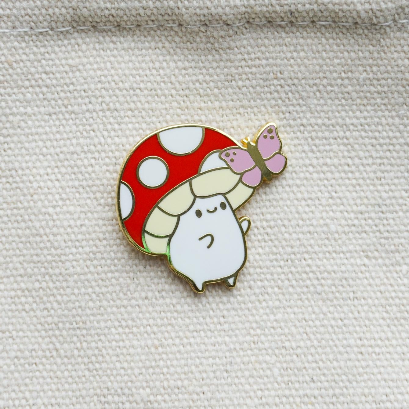 Mushroom and Froggo Soft Enamel Pin