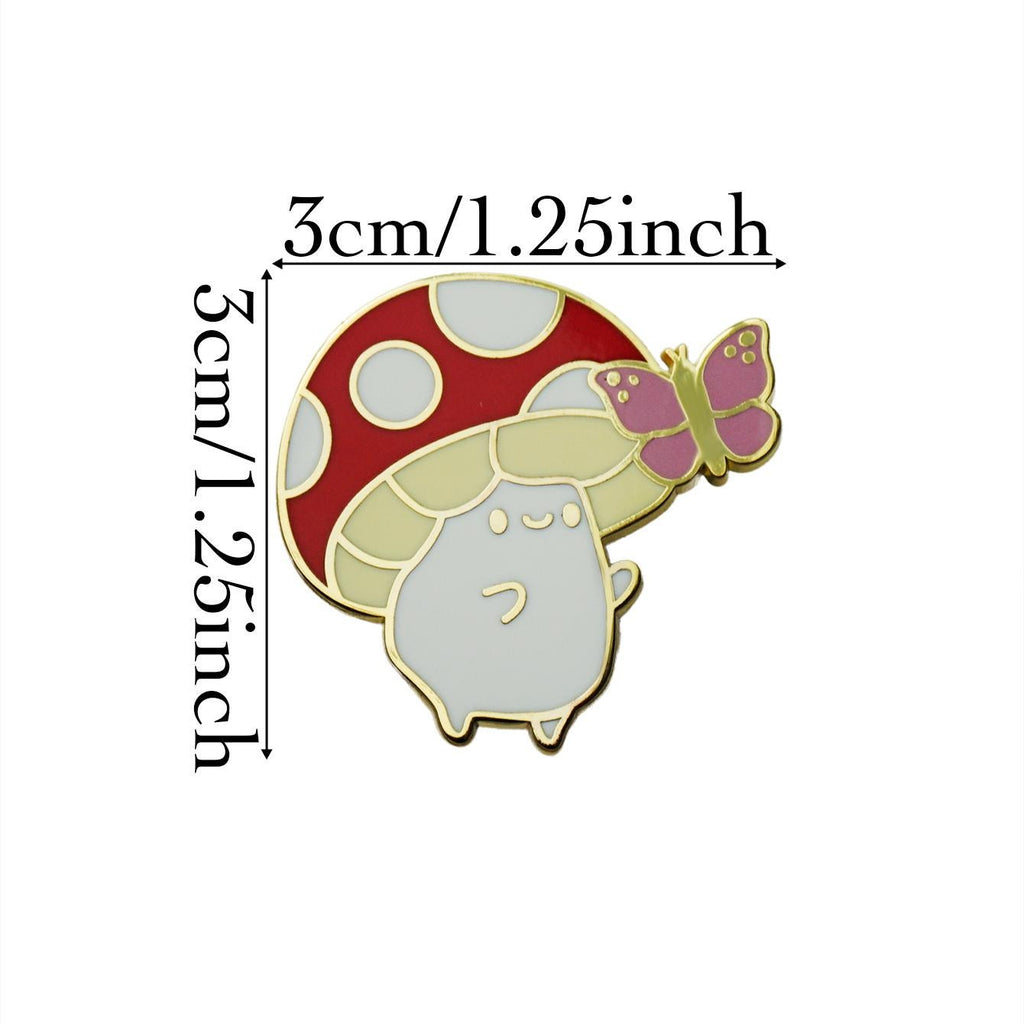 Mushroom and Froggo Soft Enamel Pin