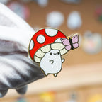 Mushroom and Froggo Soft Enamel Pin