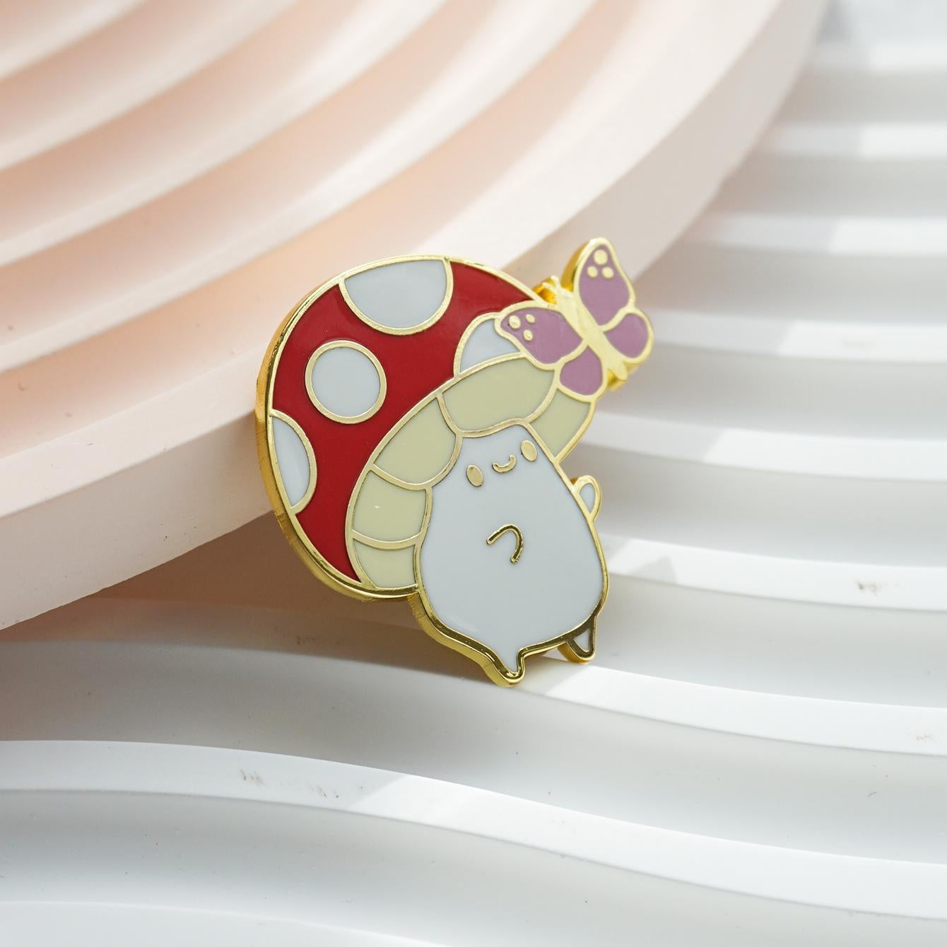 Mushroom and Froggo Soft Enamel Pin