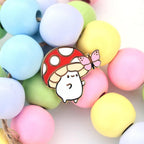 Mushroom and Froggo Soft Enamel Pin