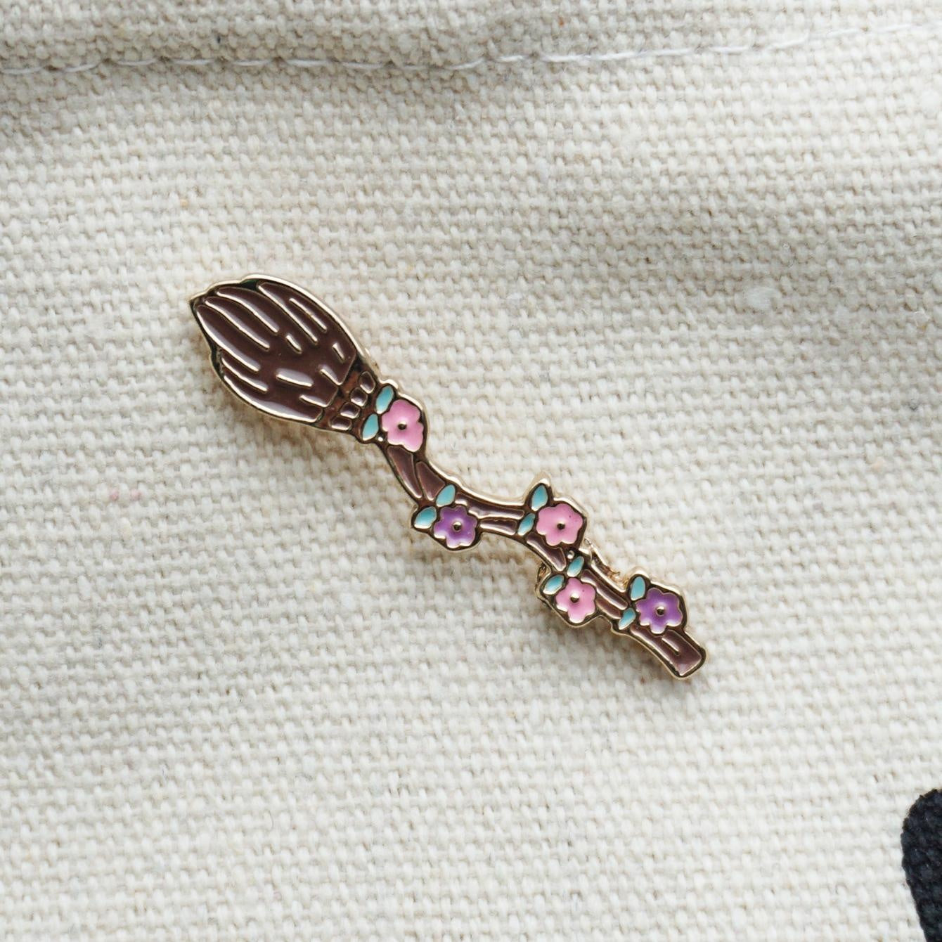 Broom Soft Enamel Brooch
