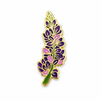 Lavender Flower Enamel Brooch Pin