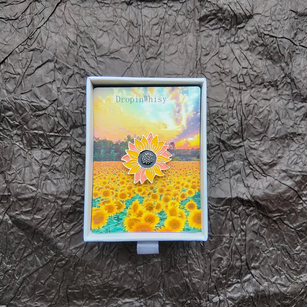 Vibrant Sunflower Enamel Brooch