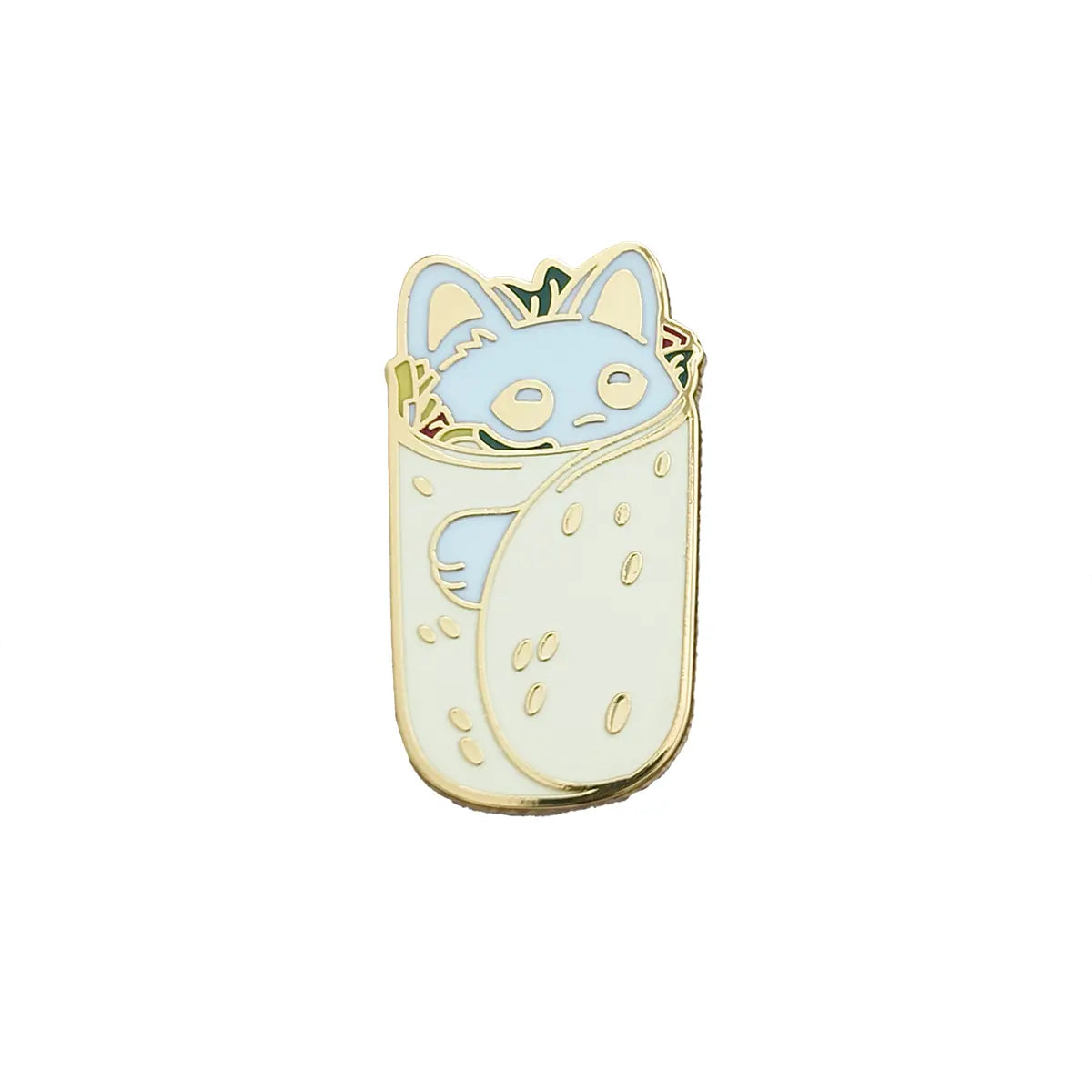 Cute Cat Burrito Enamel Pin