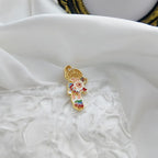Cute Retro Girl Enamel Pin