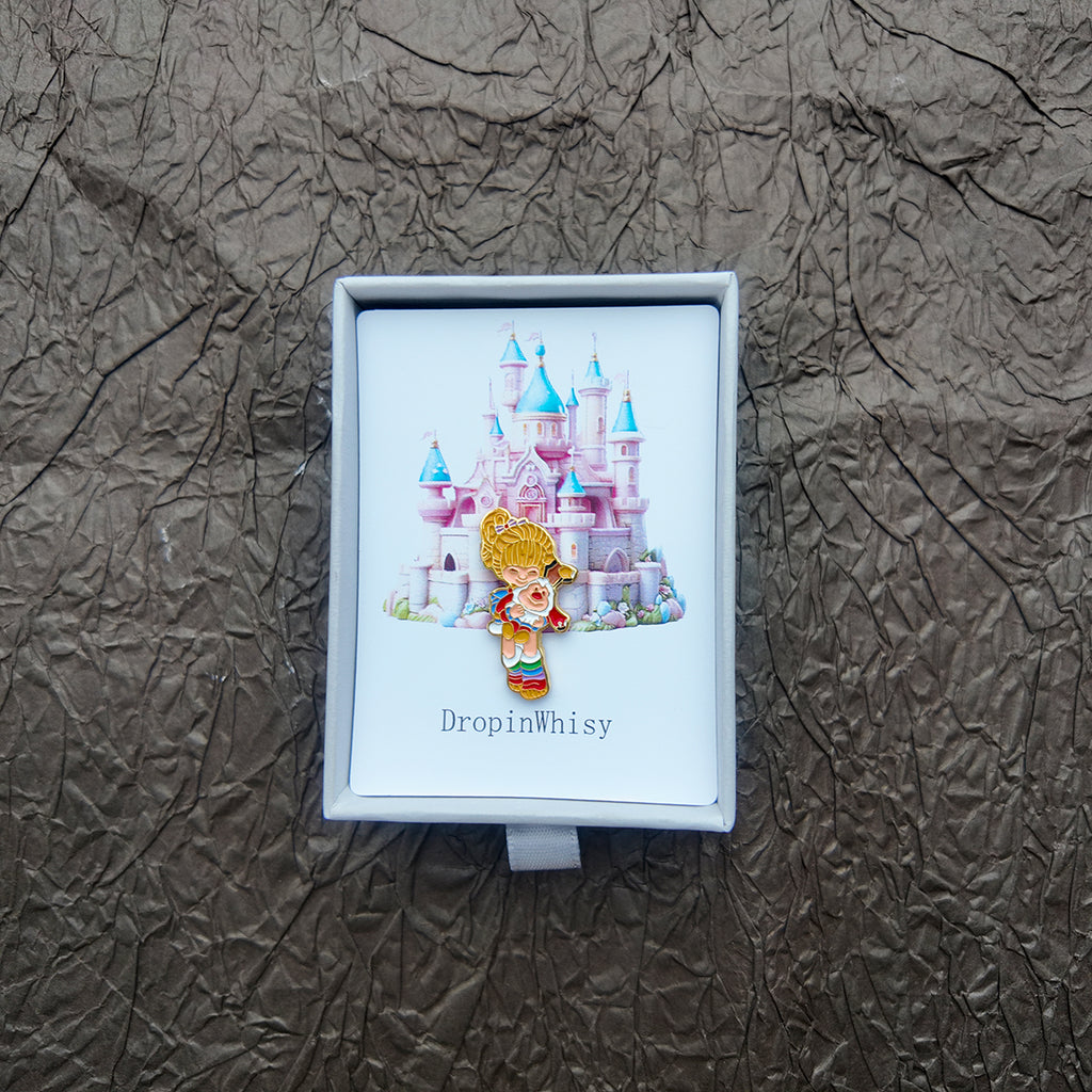 Cute Retro Girl Enamel Pin