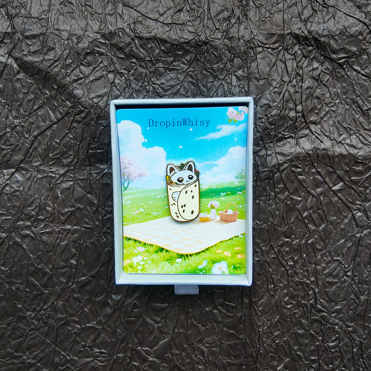 Cute Cat Burrito Enamel Pin