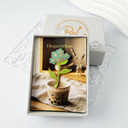 Forget-Me-Not Flower Enamel Brooch Pin