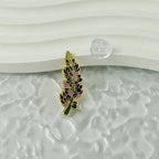Lavender Flower Enamel Brooch Pin