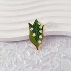 Lily of the Valley Enamel Brooch Pin