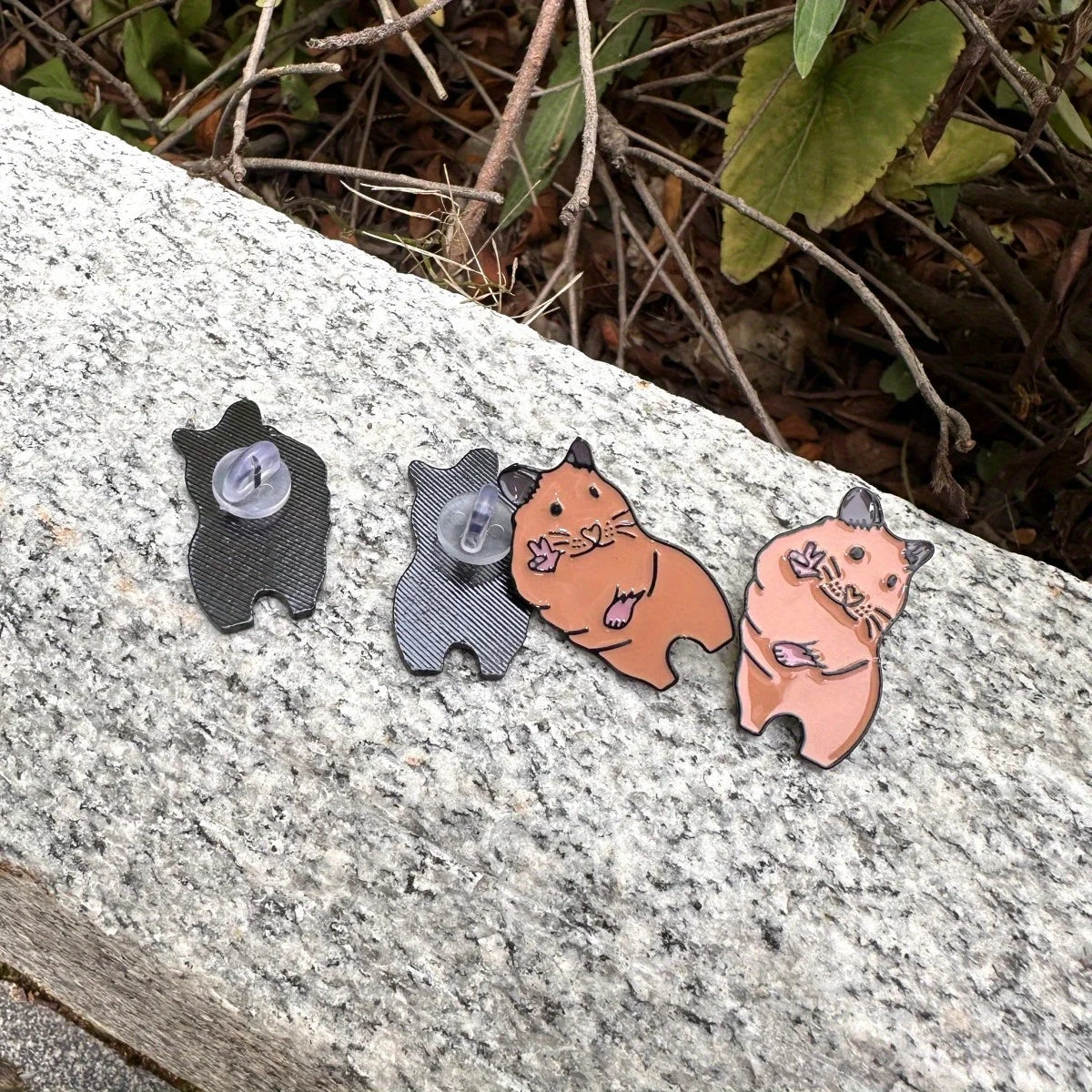 Cute Hamster Ye Soft Enamel Brooch