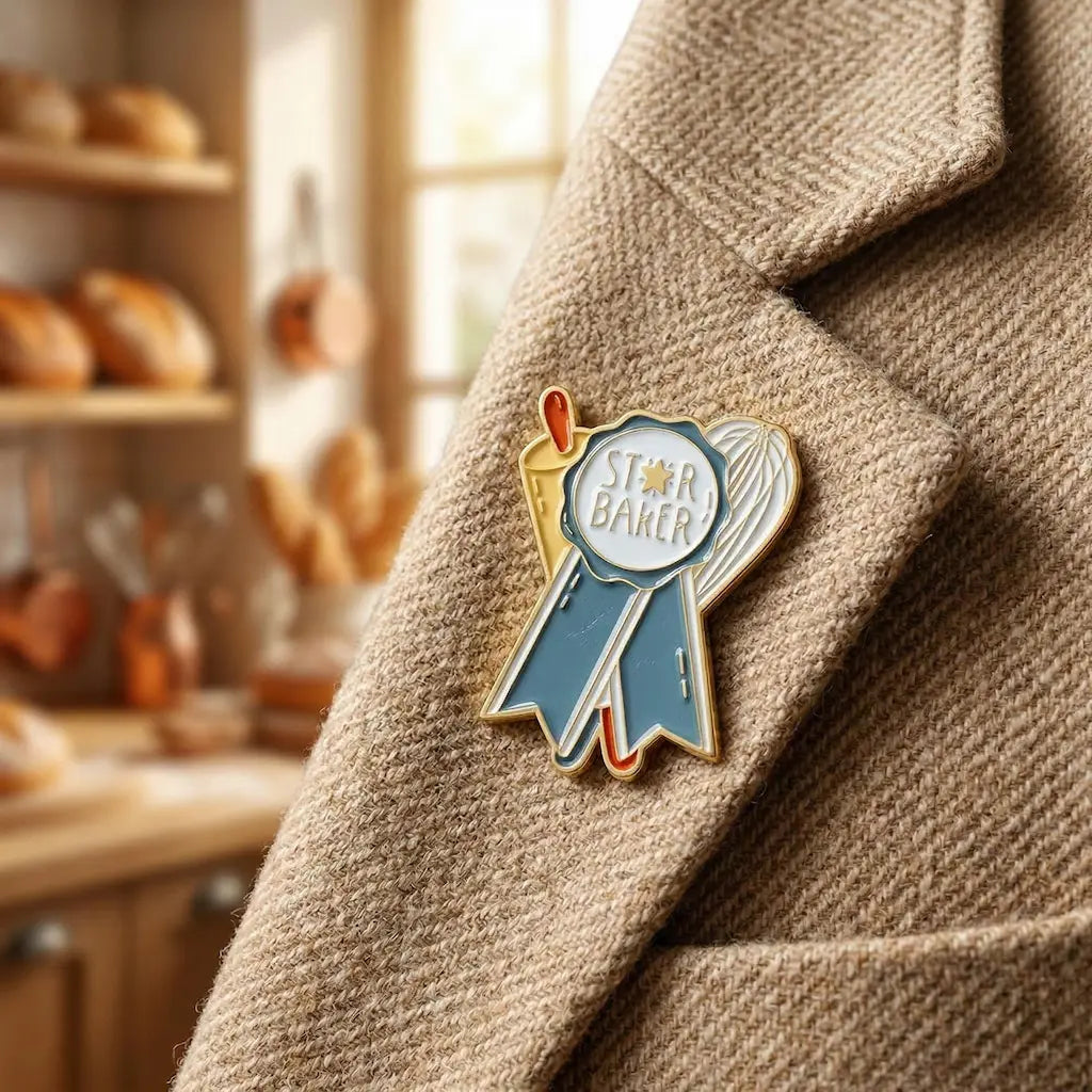 Star Baker Enamel Brooch